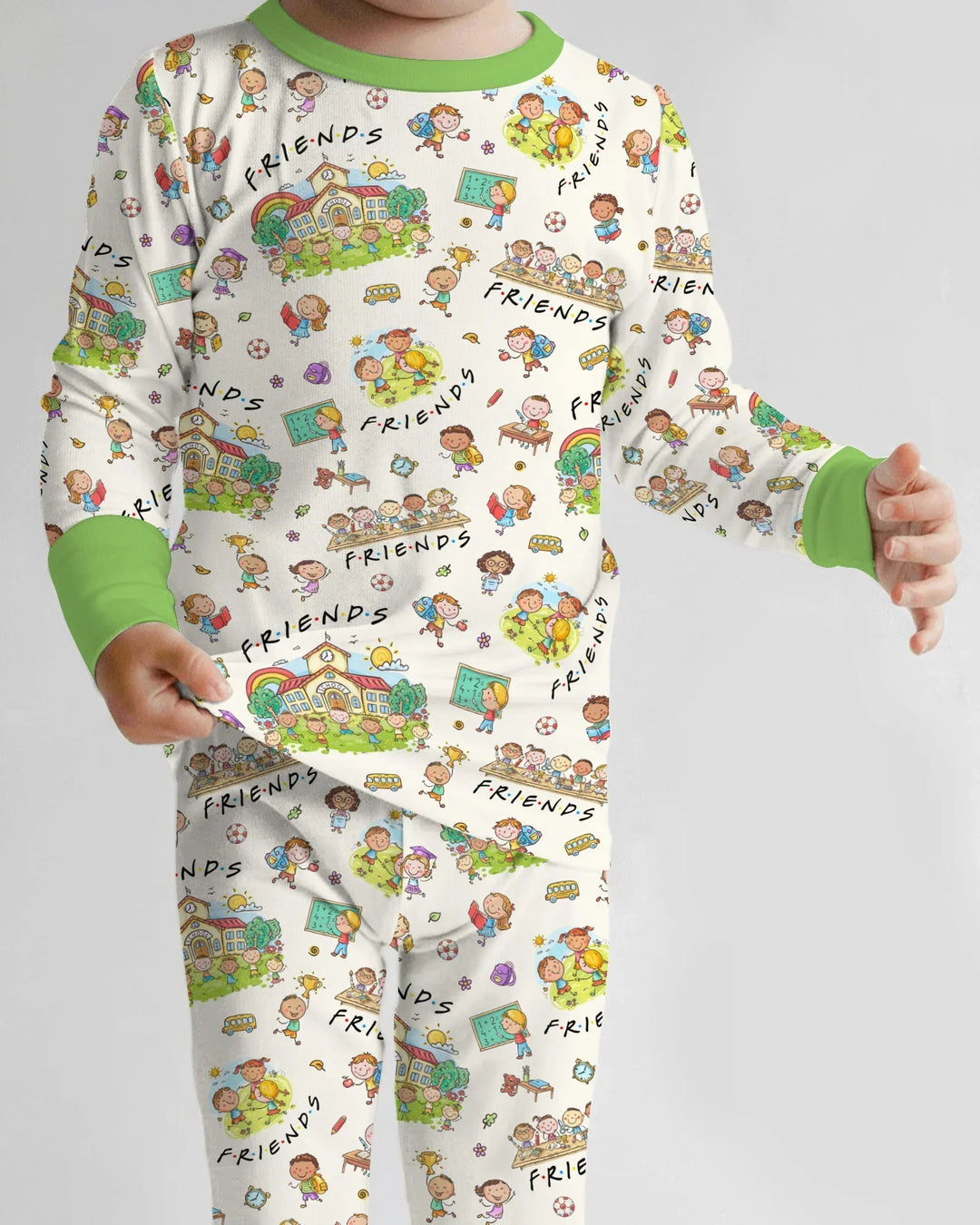 School Friends Forever Bamboo Two Piece Long Sleeve Pajama Set