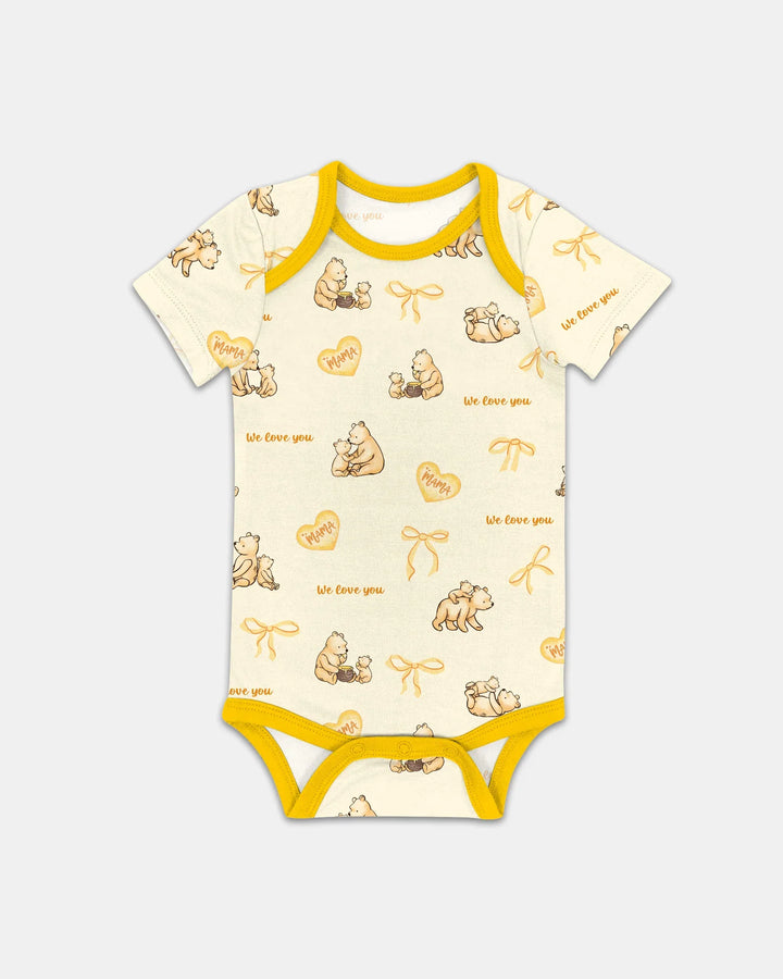 Sweat Yellow Mama Bear Bodysuit