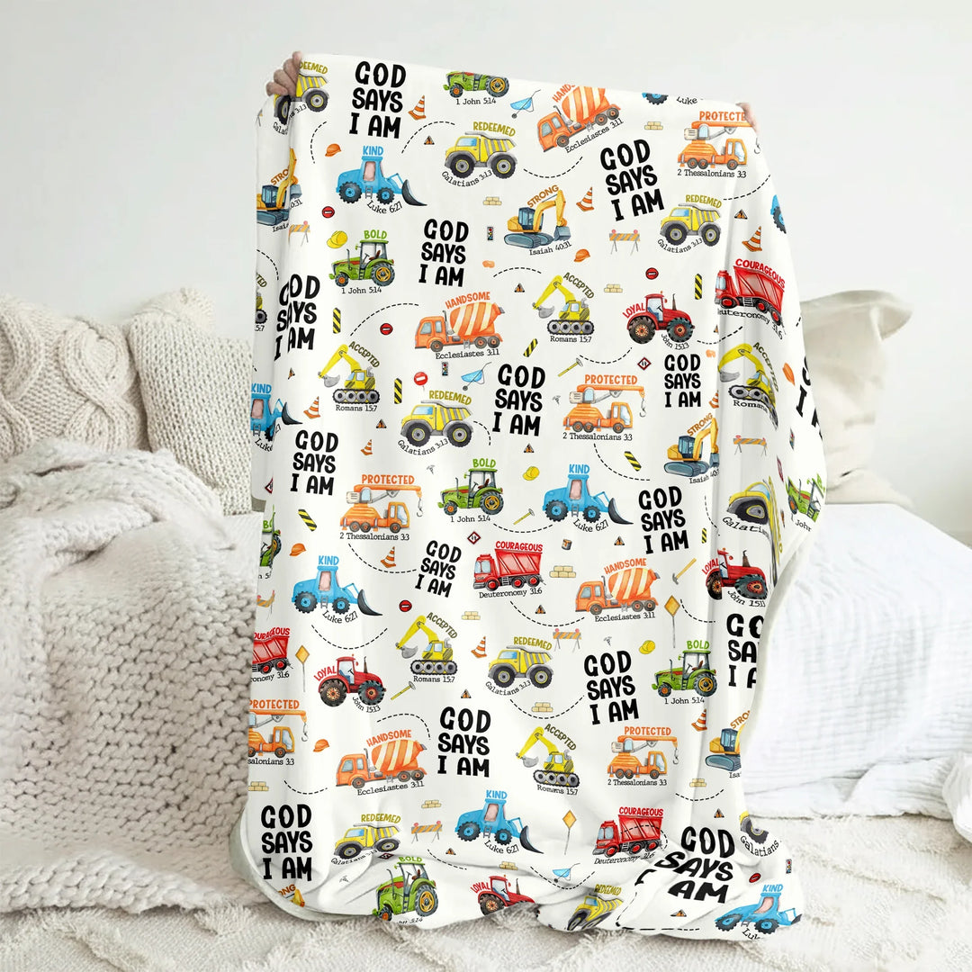God Says I Am Boy Toddler Blanket