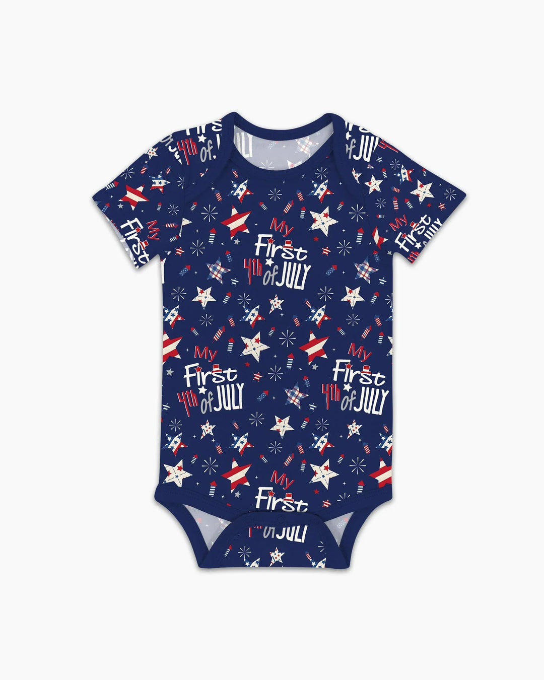 My First 4th of July Star Striped Bamboo Bodysuit