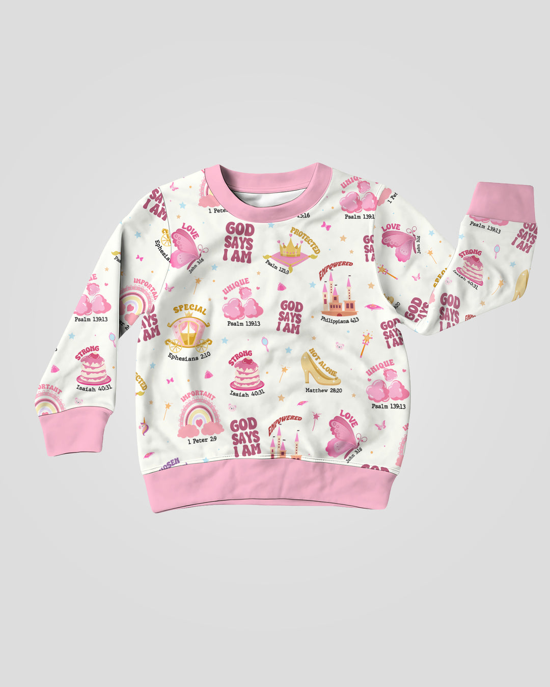 God Says I Am Girl Crewneck Sweatshirt