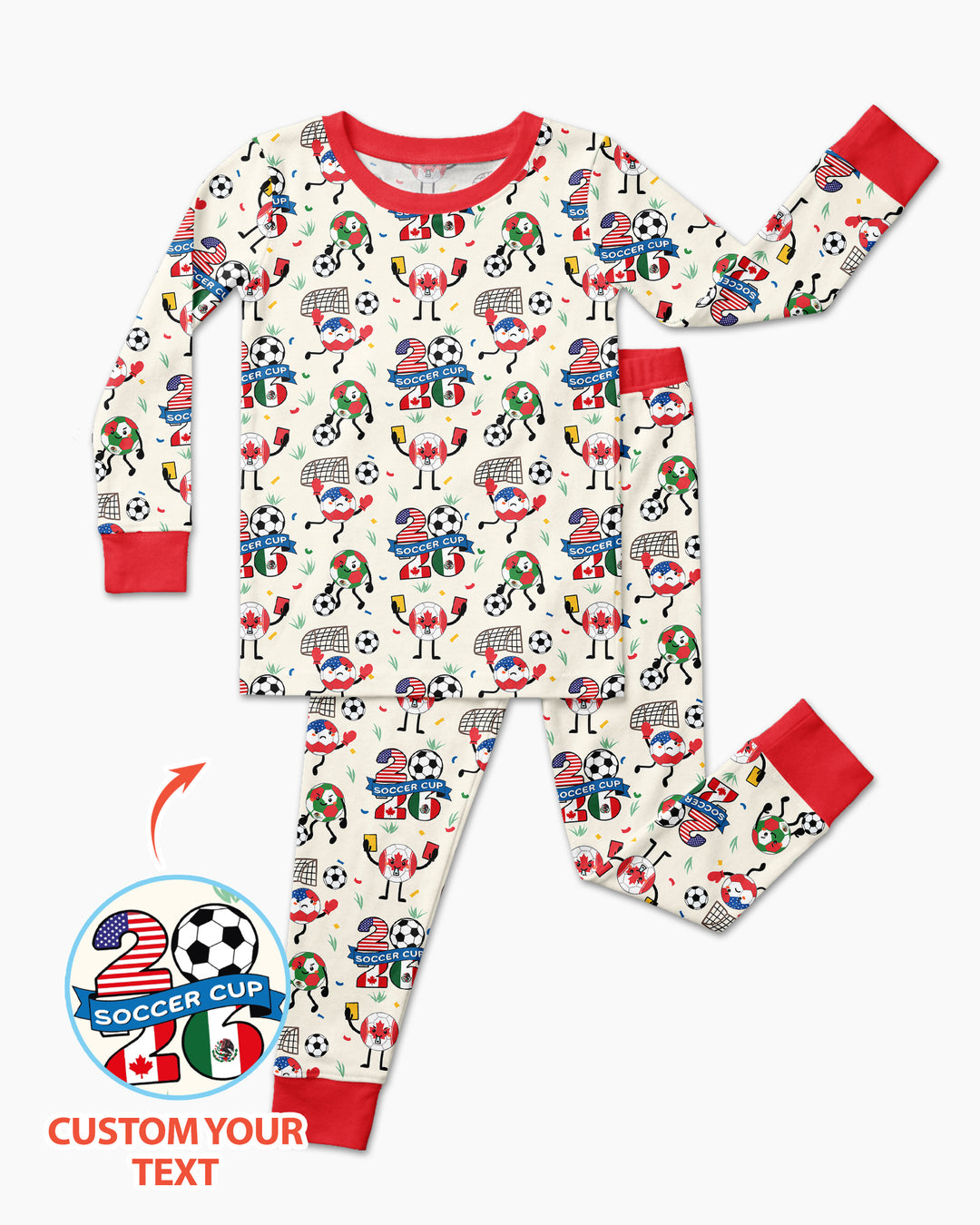Soccer Squad 2026 Bamboo Two Piece Long Sleeve Pajama Set