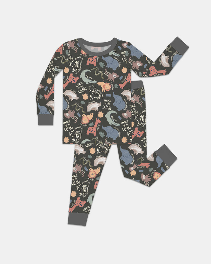 Funny African Animals Two Piece Long Sleeve Pajama Set