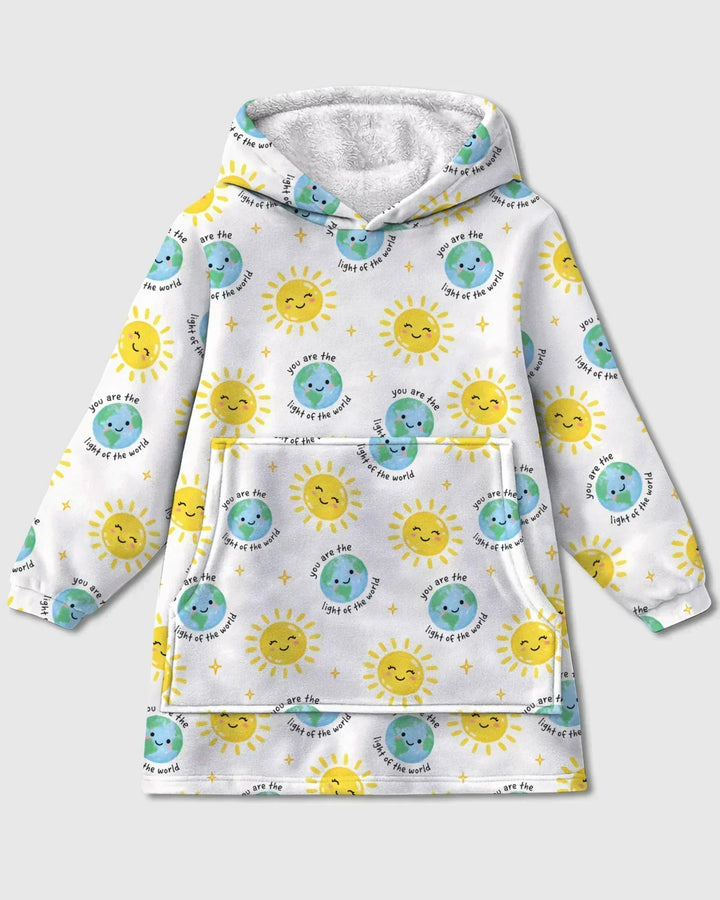 Matthew 5:14 Light of the World Wearable Bamboo Blanket Hoodie
