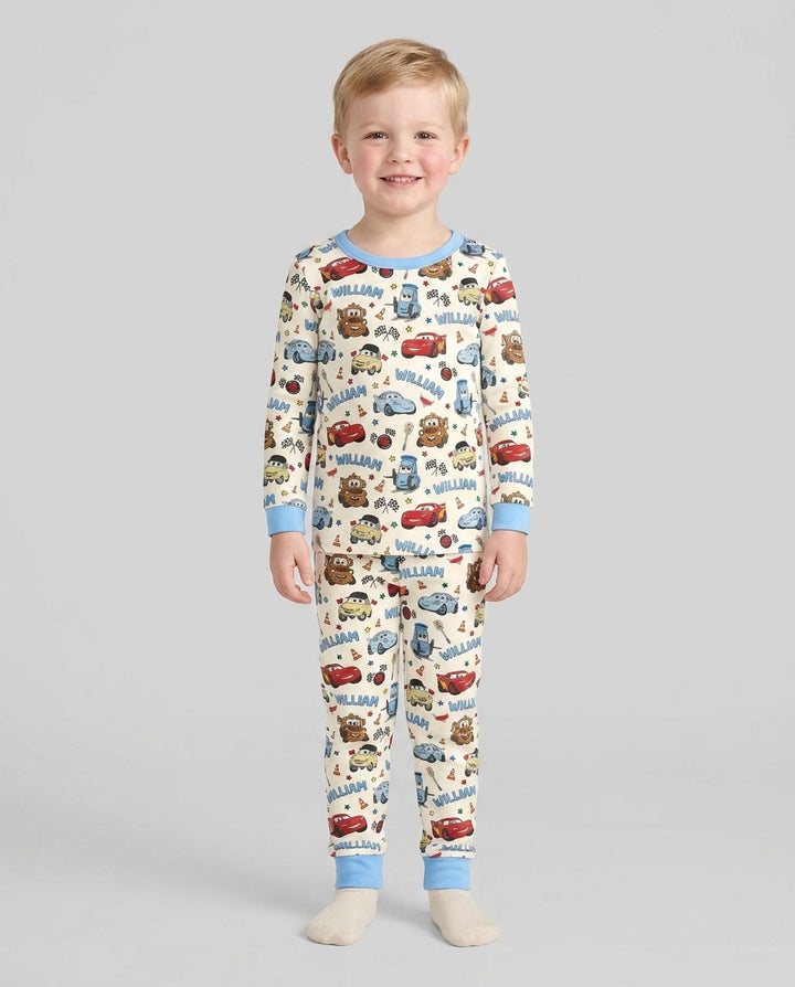 Car Movie Bamboo Two Piece Long Sleeve Pajama Set