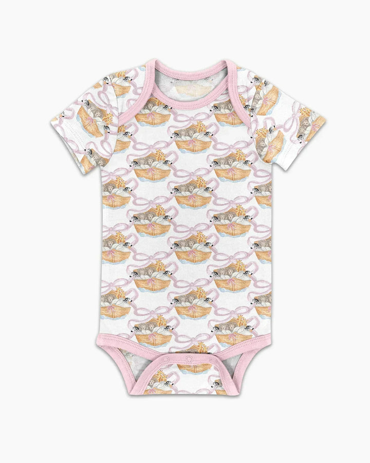 Body de bambú con estampados de cangrejo y bambú