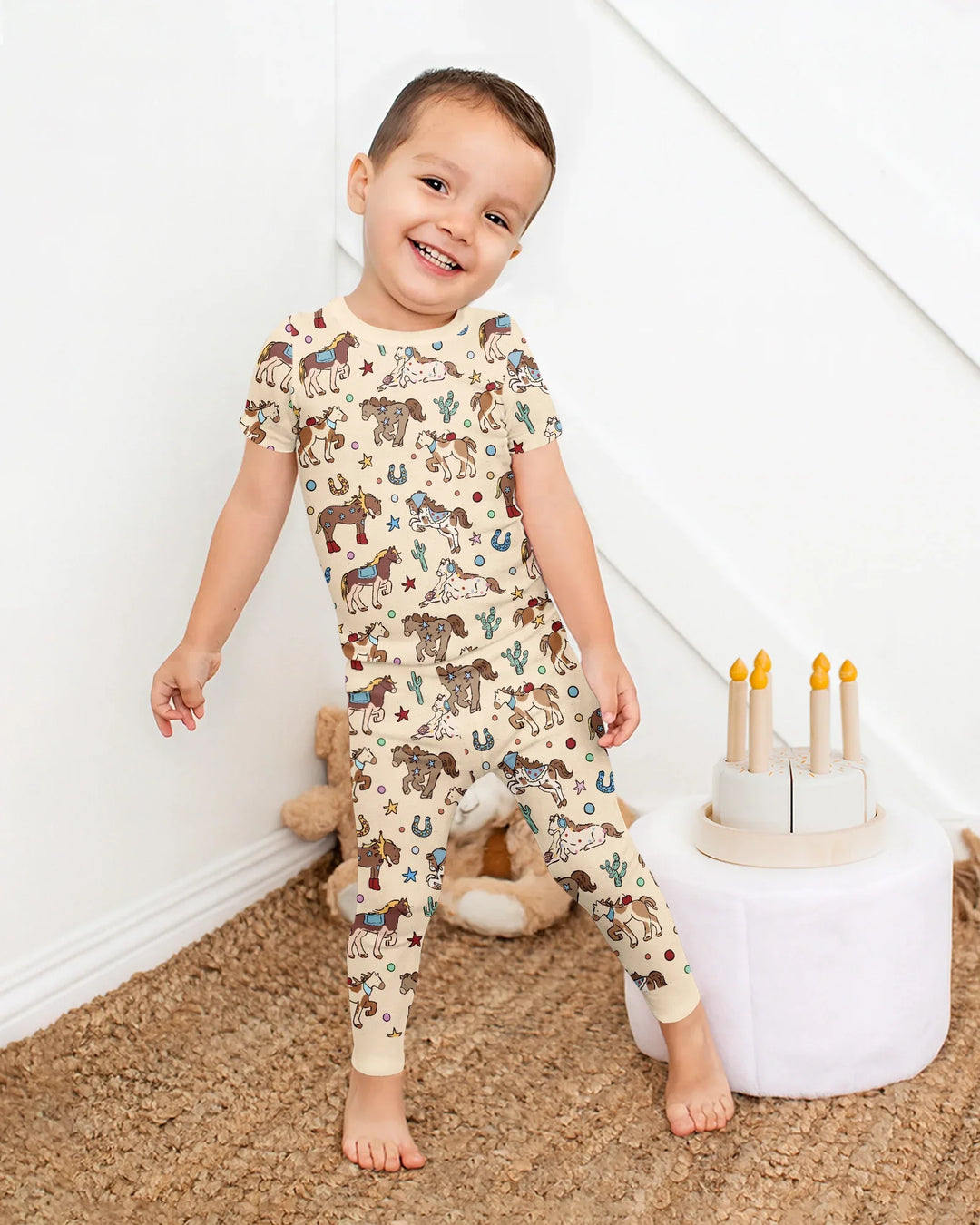 Lil' Buckaroo Bamboo Two Piece Short Sleeve Pajama Set