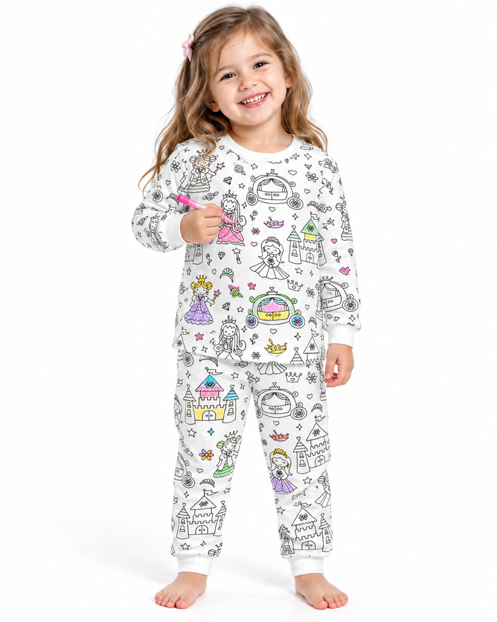 Conjunto de pijama de dos piezas de bambú Sweet Dream para colorear