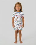 The North Pole Map Bamboo Two Piece Short Sleeve Shorts Pajama Set
