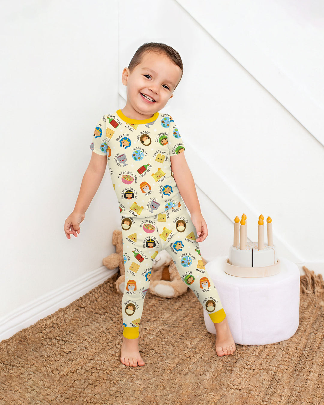 Zweiteiliges, kurzärmliges Pyjama-Set mit Marienkäfern