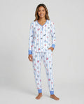 Conjunto de pijama de bambú a juego para mujer Red, White & Beachy