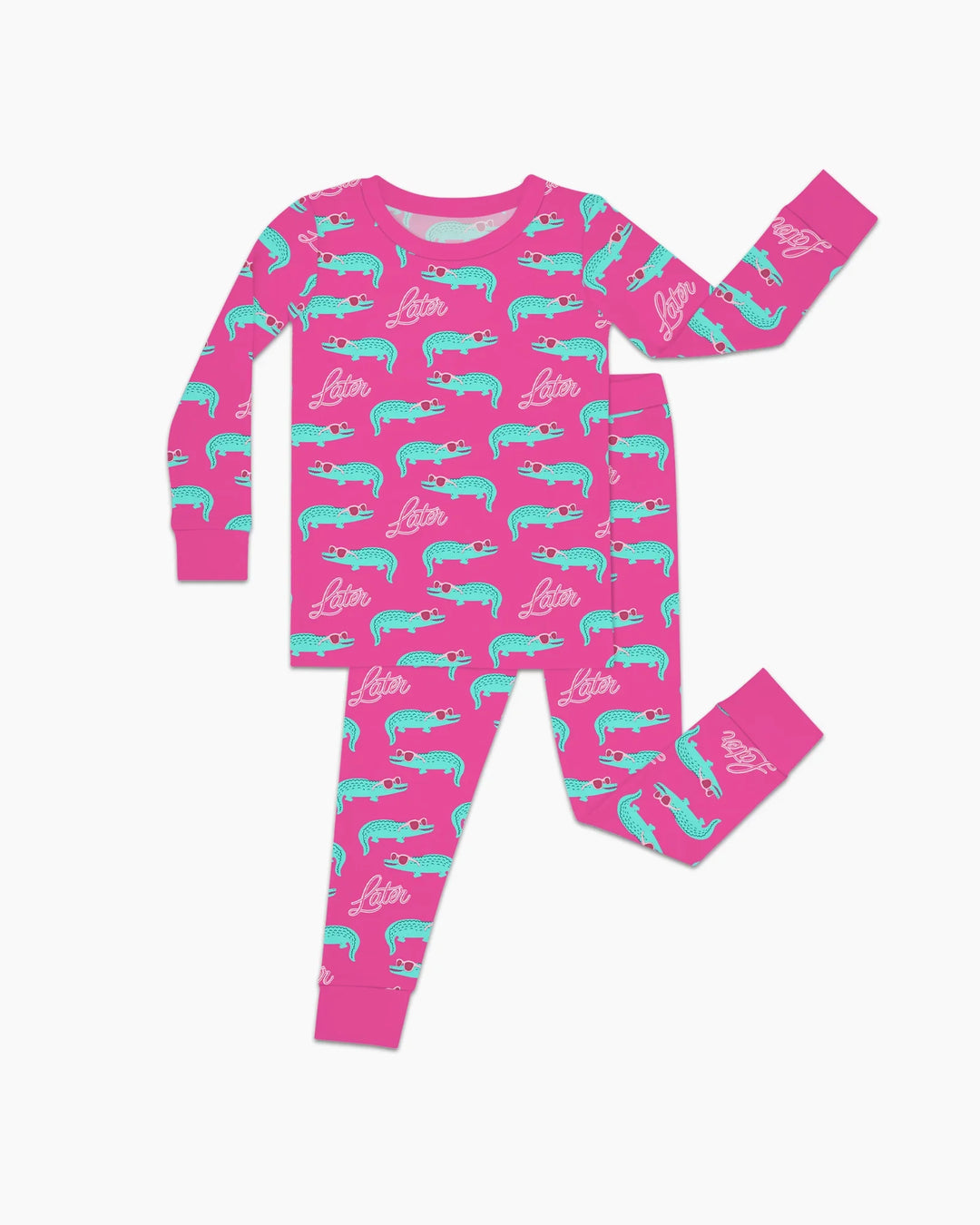 Later Gator Bamboo Two Piece Long Sleeve Pajama Set