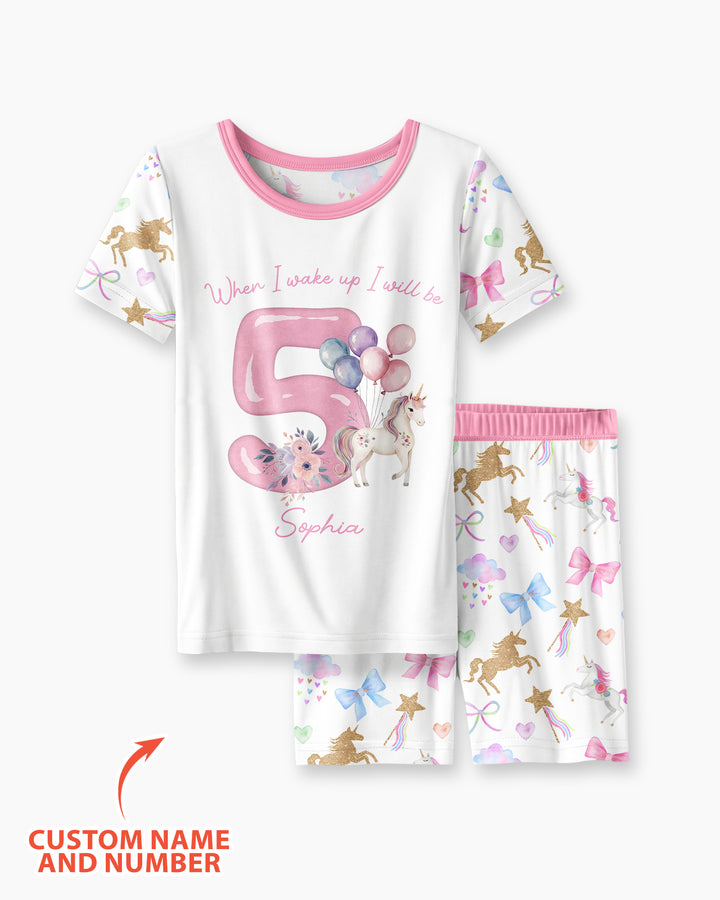 Conjunto de Pijama de Dos Piezas de Bambú con Mangas Cortas y Pantalones Cortos