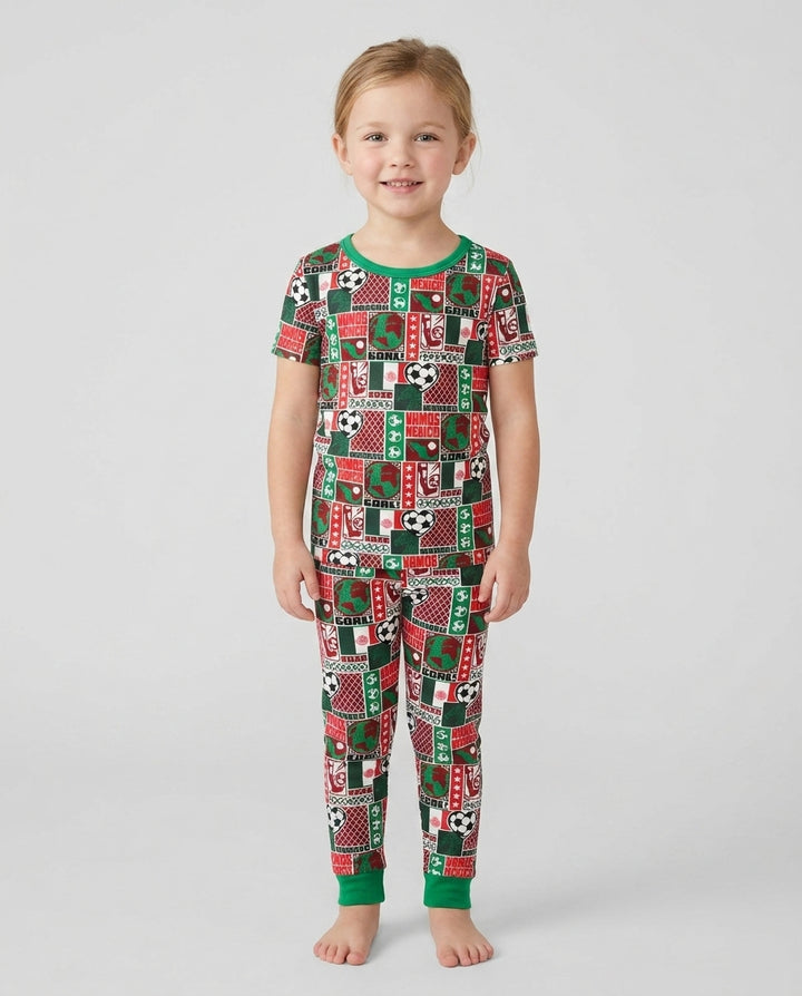 Conjunto de pijama de dos piezas de manga corta de bambú