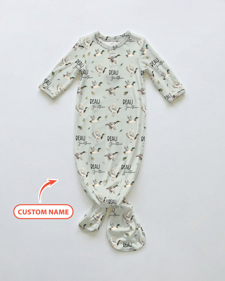 Custom Name Mallard Duck Knot Gown