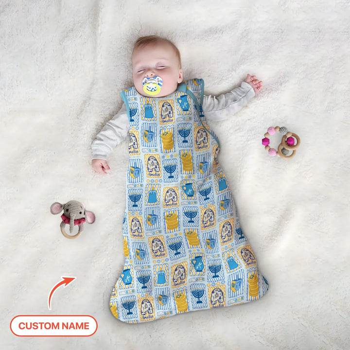 Custom Name Hanukkah Wonderland Sleep Bag
