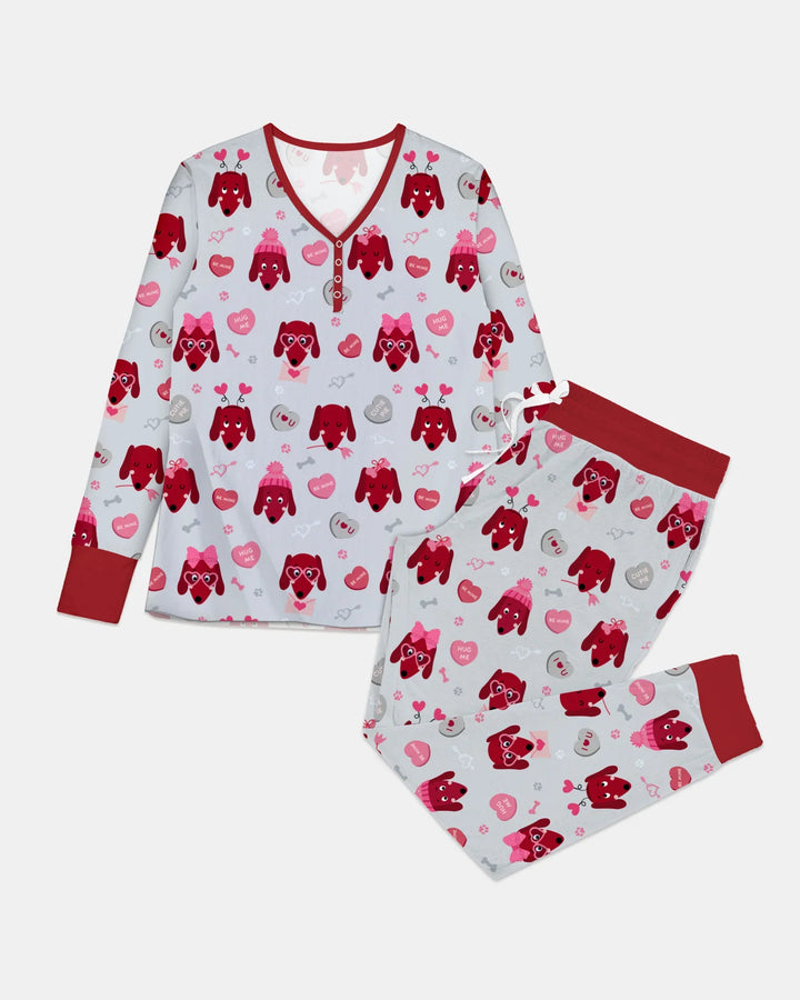 Dachshund Is My Valentine Women Pajama Set
