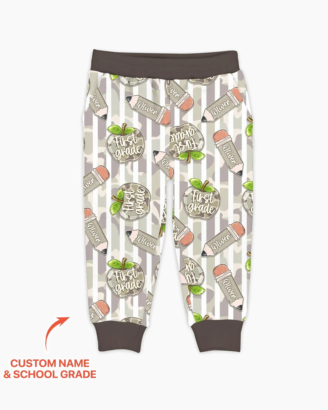 Custom Name Camo Apple Days Bamboo Jogger