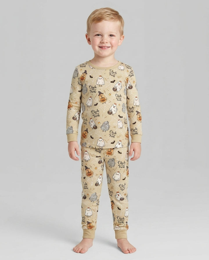 Chick Or Treat Bamboo Two Piece Long Sleeve Pajama Set