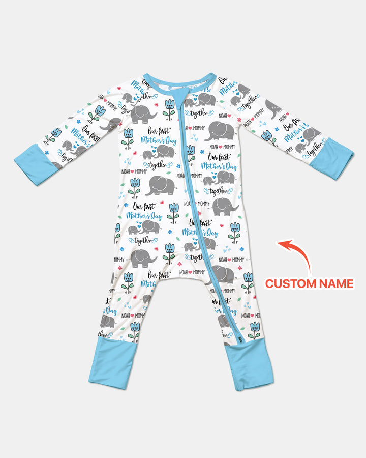 Custom Name Elephant Our First Mother's Day Convertible Zippy