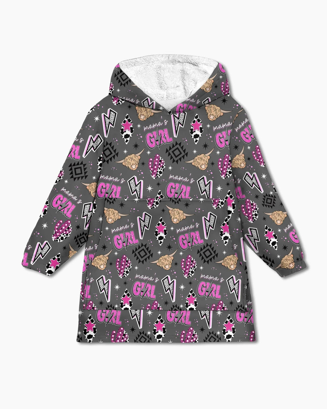 Western Mama & Me Matching Wearable Bamboo Blanket Hoodie