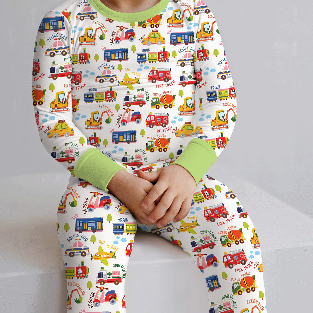 Beep Beep Adventure Two Piece Long Sleeve Pajama Set