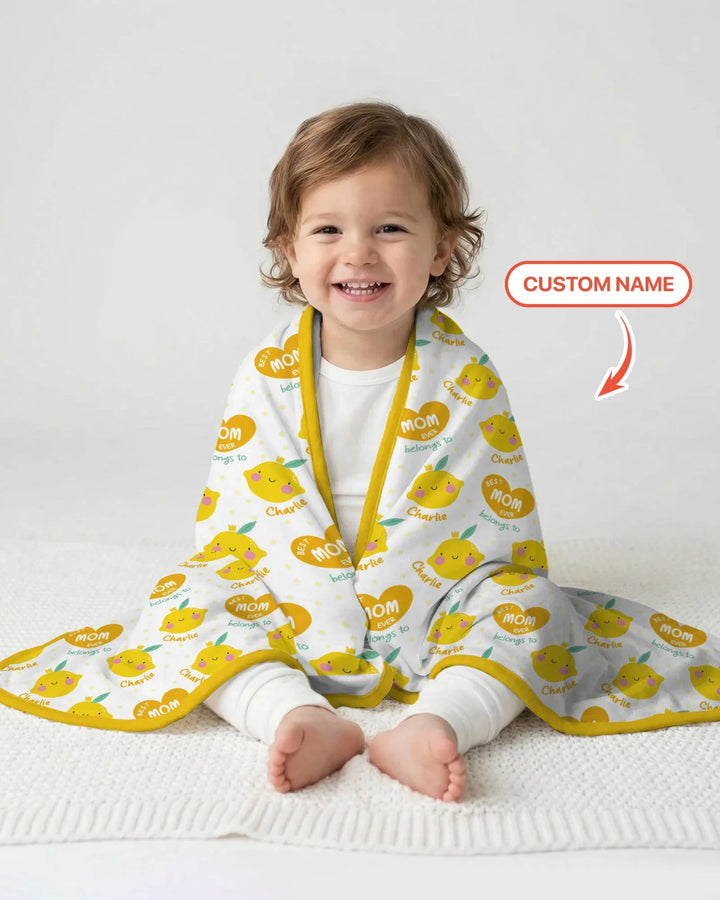 Custom Name Best Mom Ever Belongs to Bamboo Blanket