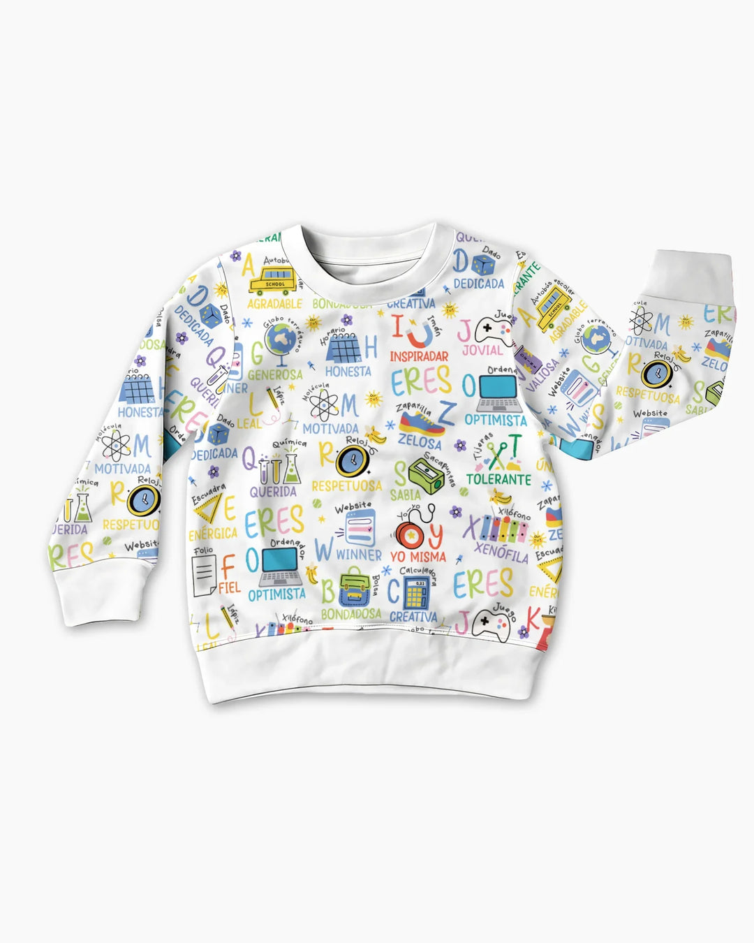 You Are Spanish Alphabet Version Bamboo Crewneck Sweatshirt