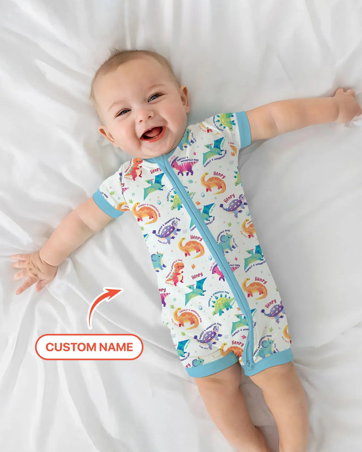 Fearfully & Wonderfully Made Custom Name Boy Bamboo Shorty Zippy