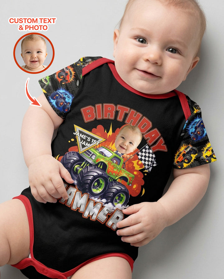 Birthday Truck Rally Bamboo Bodysuit