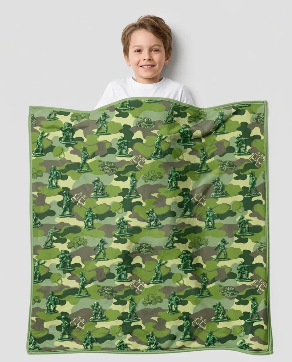 Green Army Men Bamboo Blanket