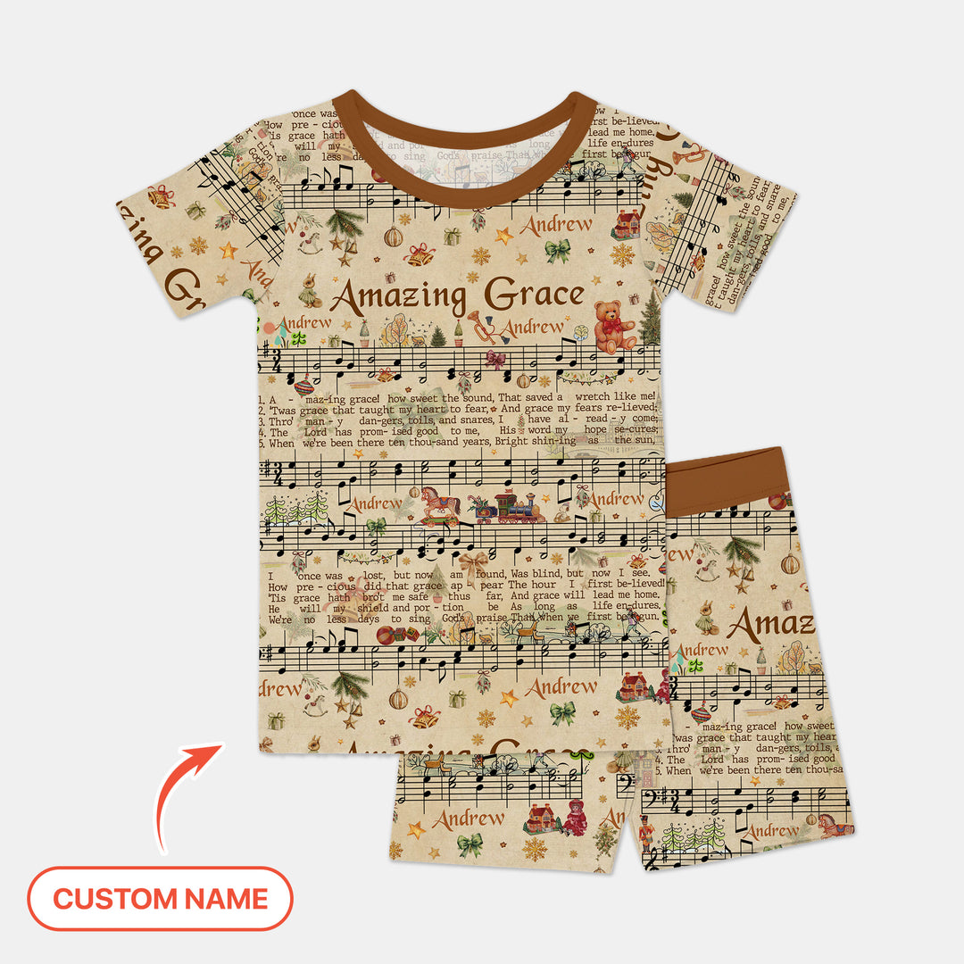 Zweiteiliges Pyjama-Set mit kurzen Ärmeln und Shorts im Sommer-Design