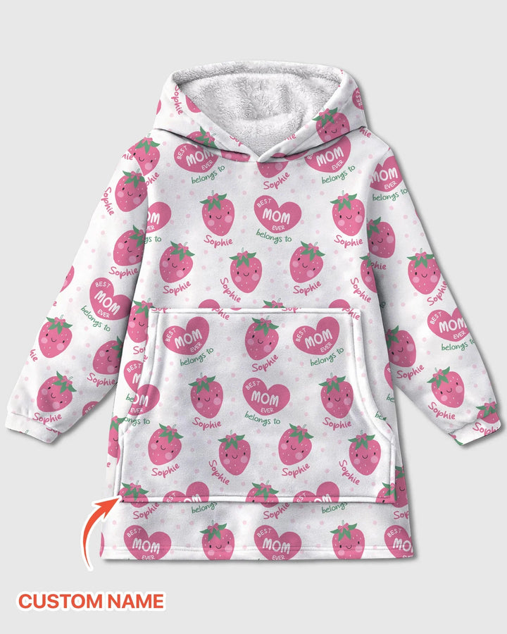 Benutzerdefinierter Name „Beste Mama aller Zeiten“ gehört zu Bambus-Deckenhoodie