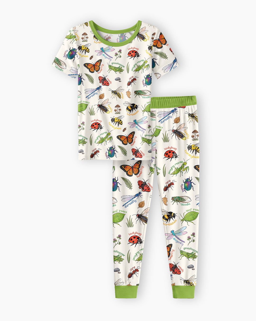 Bug Learning Bamboo Two Piece Short Sleeve Pajama Set