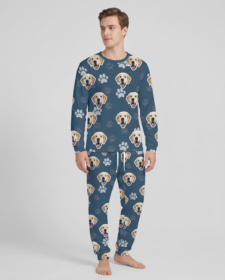 Personalized Dog & Cat Photo Bamboo Men's Pajama Set