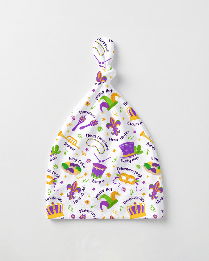Mardi Gras Family Matching Knotted Hat