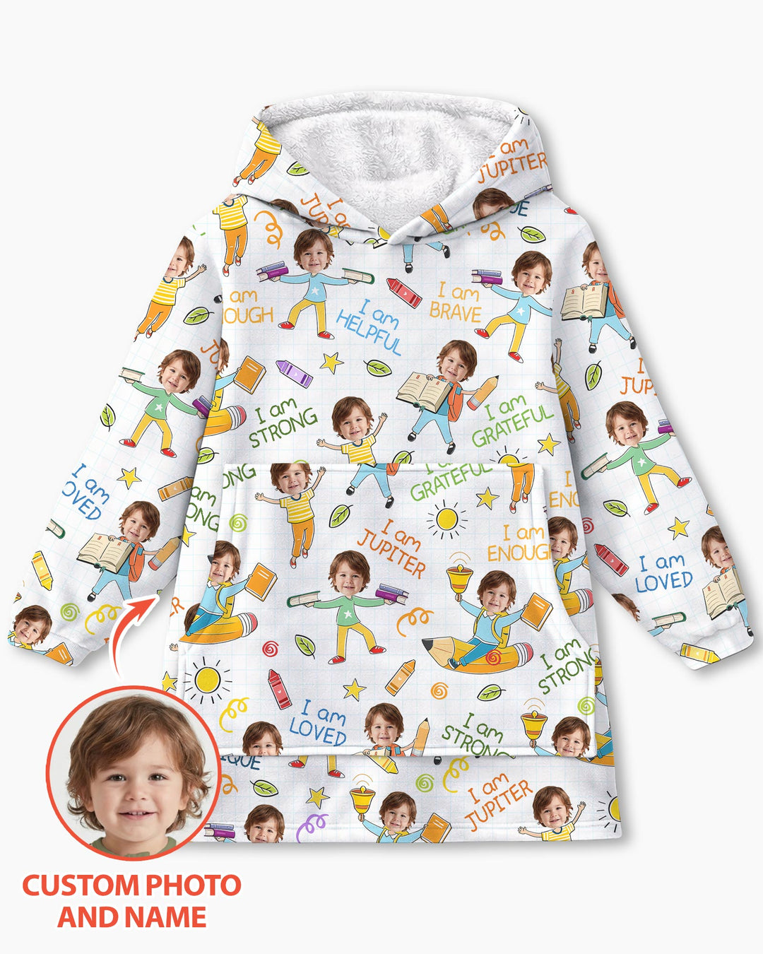 Plantilla de Sudadera Manta de Bambú Personalizada