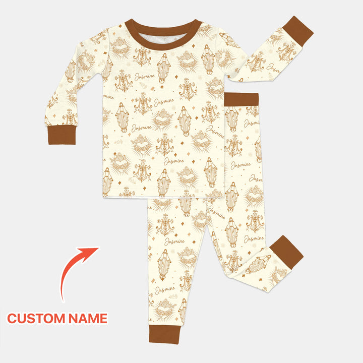 Madonna’s Love Custom Name Two Piece Long Sleeve Pajama Set