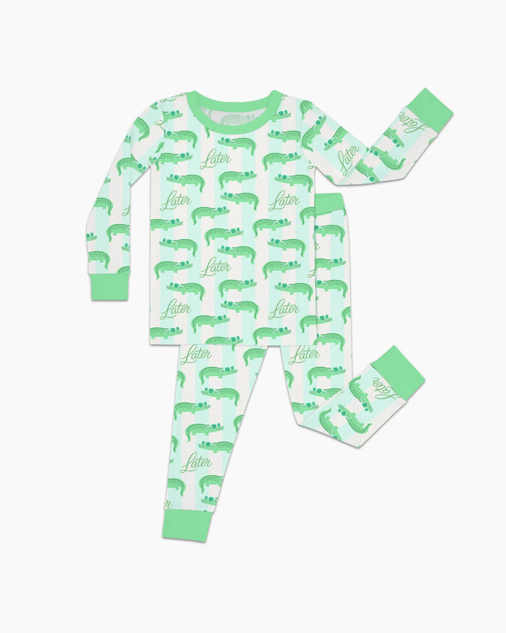 Later Gator Bamboo Two Piece Long Sleeve Pajama Set
