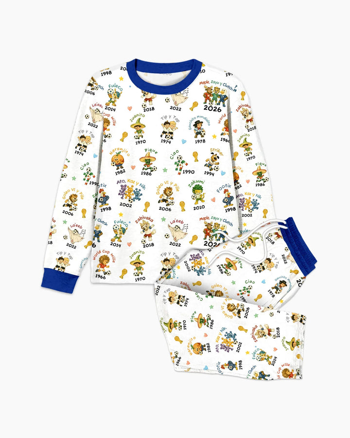 Soccer cup Mascots Bamboo Men's Pajama Set