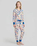 Plantilla de conjunto de pijama de mujer de bambú