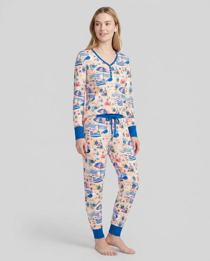 A Day At The Shore Bamboo Women Pajama Set