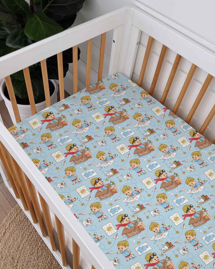 Vorlage: Maßgeschneidertes Spannbettlaken für Babybett (Bambus)