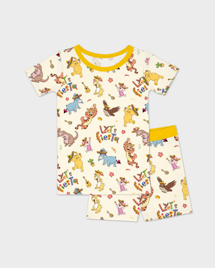 Let's Fiesta Bamboo Two Piece Short Sleeve Shorts Pajama Set
