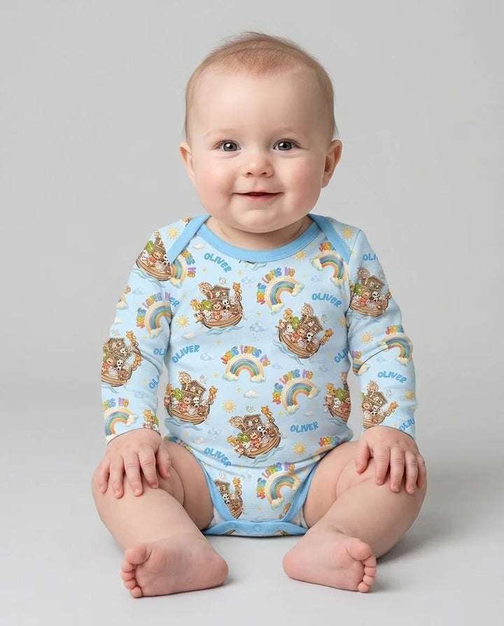 Gerippte Babykleidung mit individuellem Foto - Weich &amp; Skizzenhaft