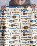 Hooked On Jesus Bamboo Blanket