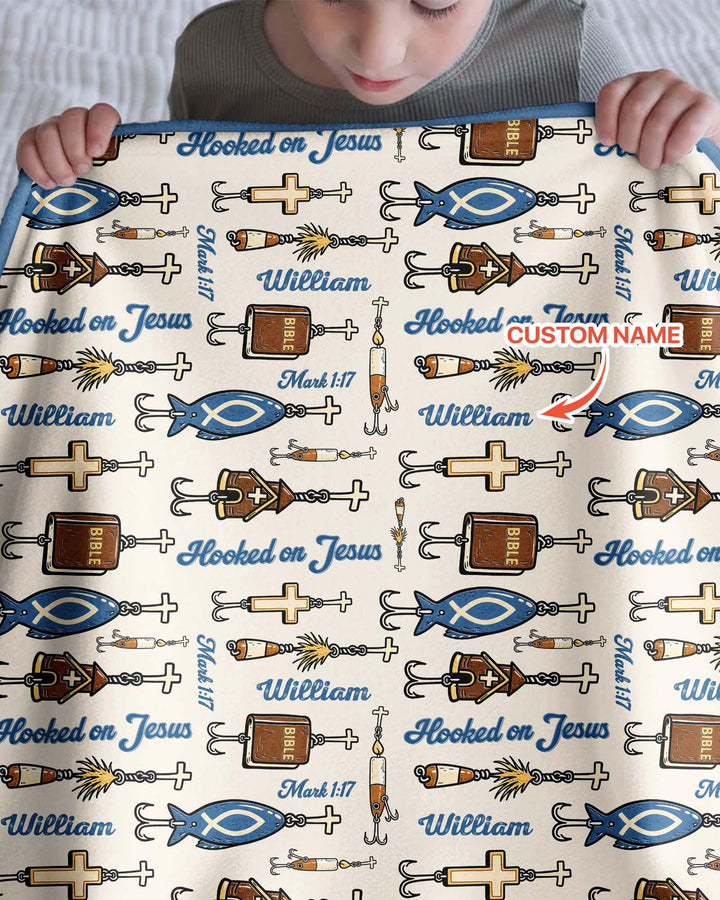 Hooked On Jesus Bamboo Blanket