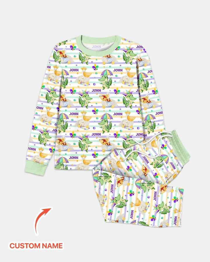 Happy Mardi Gras Adventure Family Matching Men's Pajama Set