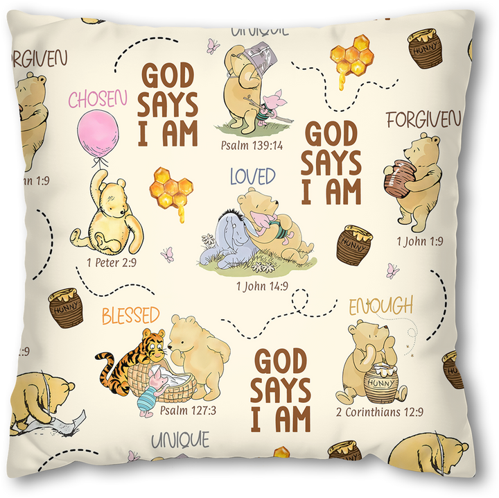God Says I Am – Little Blessings Pillow Case