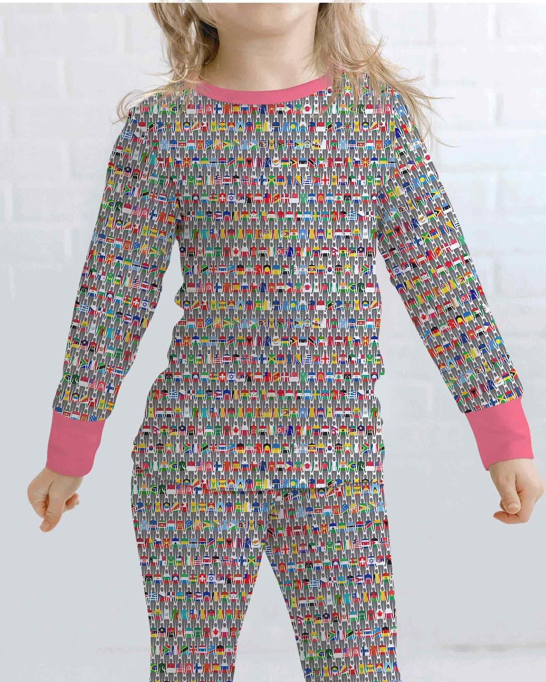 Conjunto de pijama de dos piezas de bambú con mangas largas, plantilla PERSONALIZADA